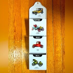 Vintage Letters/Bills/Misc. Metal Tin Wall Hanging